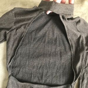 Gray-open back- dress🖤